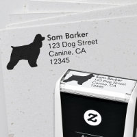 Cocker Spaniel Silhouette Rücksendeadresse