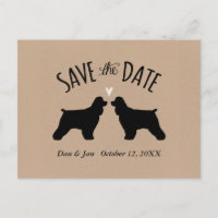 Cocker Spaniel Silhouetten Hochzeitssache Das Datu