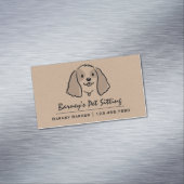 Cocker Spaniel | Sitzplatz für Haustiere | Tierpfl Magnetische Visitenkarte (Beispiel)