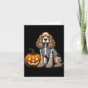 Cocker Spaniel Skelett Jack O Lantern Lustiger Hun Karte