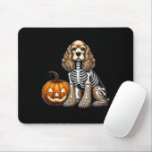 Cocker Spaniel Skelett Jack O Lantern Lustiger Hun Mousepad (Mit Mouse)