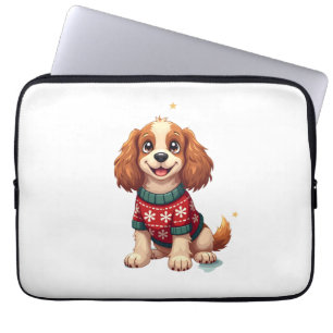 Cocker Spaniel Snowflake Glow Hund Laptopschutzhülle