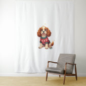 Cocker Spaniel Snowflake Glow Hund Wandteppich (Beispiel)