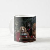 Cocker Spaniel Snowy Sleigh Weihnachtsdekor Kaffeetasse (Vorderseite Links)