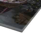 Cocker Spaniel Snowy Sleigh Weihnachtsdekor Schneidebrett (Ecke)