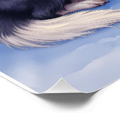 Cocker Spaniel Snowy Village Christmas Art Poster (Ecke)