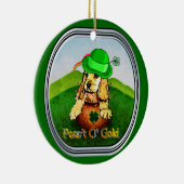 Cocker Spaniel St Patricks Day Keramik Ornament (Rechts)