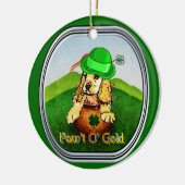 Cocker Spaniel St Patricks Day Keramik Ornament (Links)