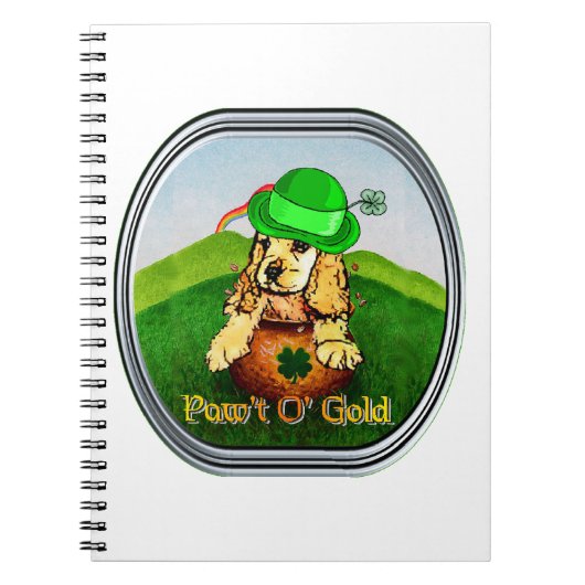 Cocker Spaniel St Patricks Day Notizblock (Vorderseite)