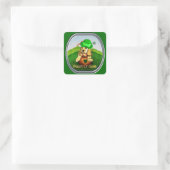 Cocker Spaniel St Patricks Day Quadratischer Aufkleber (Tasche)