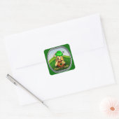 Cocker Spaniel St Patricks Day Quadratischer Aufkleber (Umschlag)