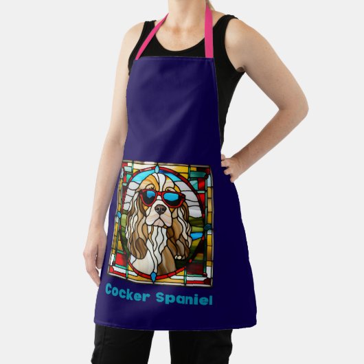Cocker Spaniel Stained Glass Apron Schürze (InSitu)