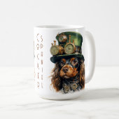 Cocker Spaniel-Steampunk-Hund Kaffeetasse (VorderseiteRechts)