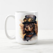 Cocker Spaniel Steampunk-Hund Kaffeetasse (Links)