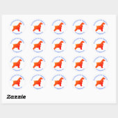Cocker-Spaniel-Sticker Runder Aufkleber (Blatt)