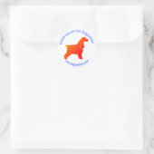 Cocker-Spaniel-Sticker Runder Aufkleber (Tasche)
