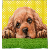 Cocker Spaniel Süsse Duschvorhang (Vorderseite)