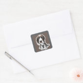 Cocker Spaniel Süsse Quadratischer Aufkleber (Umschlag)