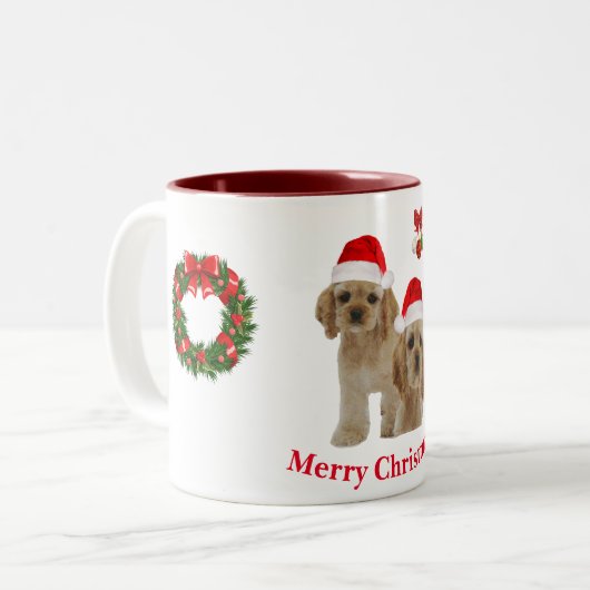 Cocker-Spaniel-Tasse Zweifarbige Tasse (Vorderseite Links)