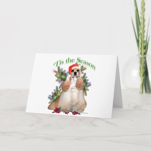 Cocker Spaniel "Tis Feiertagskarte (Vorderseite)