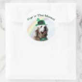 Cocker Spaniel Top of the Morn'; St. Patrick's Day Runder Aufkleber (Tasche)