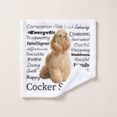 Cocker Spaniel Tracht Badetuch Set (Waschlappen)