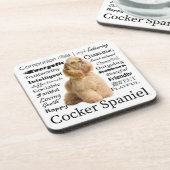 Cocker Spaniel Tracks Untersetzer (Linke Seite)