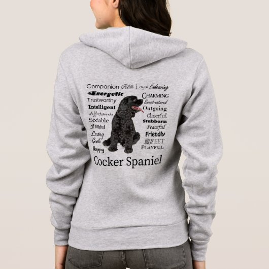 Cocker Spaniel Traits Hoodie (Rückseite)