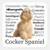 Cocker Spaniel Traits Stickers (Vorderseite)