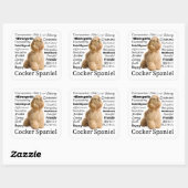 Cocker Spaniel Traits Stickers (Blatt)