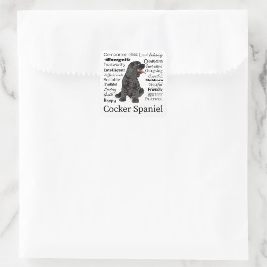 Cocker Spaniel Traits Stickers (Tasche)