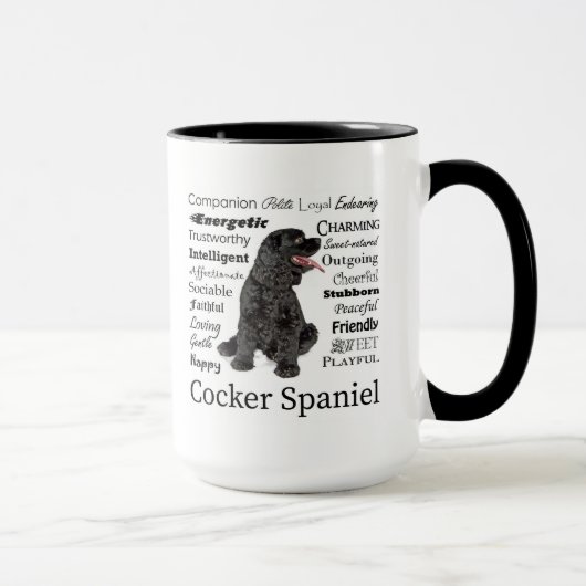 Cocker Spaniel Traits Tasse (Rechts)