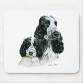 Cocker spaniel u. Welpe Mousepad (Vorne)