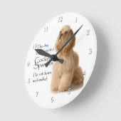 Cocker spaniel-Uhr Runde Wanduhr (Winkel)