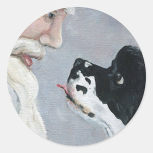 Cocker Spaniel und Santa Claus Art Sticker