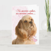 Cocker Spaniel Valentine Feiertagskarte (Vorderseite)