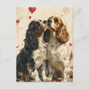 Cocker spaniel Valentine Postkarte