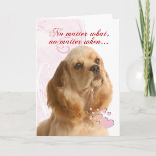 Cocker Spaniel Valentinstag Feiertagskarte
