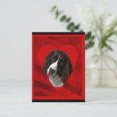 Cocker Spaniel Valentinstag Feiertagspostkarte (Stehend Vorderseite)