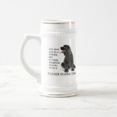 Cocker Spaniel Vater Stein Bierglas (Links)