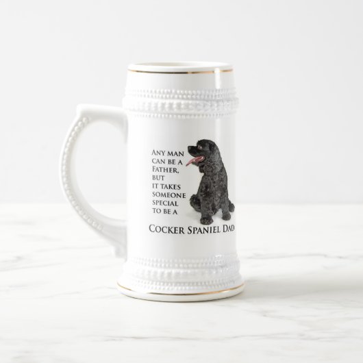Cocker Spaniel Vater Stein Bierglas (Links)