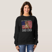 Cocker Spaniel Vater Usa American Flag Cocker Span Sweatshirt (Vorne ganz)