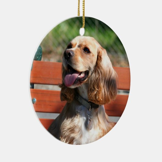 Cocker spaniel-Verzierung Keramik Ornament (Rechts)
