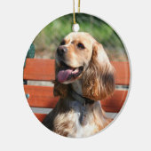 Cocker spaniel-Verzierung Keramik Ornament (Links)