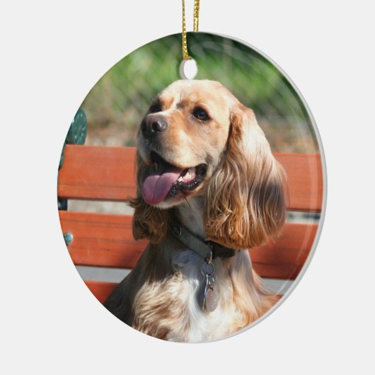 Cocker spaniel-Verzierung Keramik Ornament (Links)