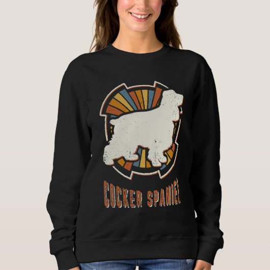 Cocker Spaniel Vintage Klassiker Retro Hunde Liebe Sweatshirt (Vorderseite)