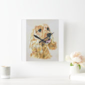 Cocker Spaniel Wall Clock Quadratische Wanduhr (Zuhause)