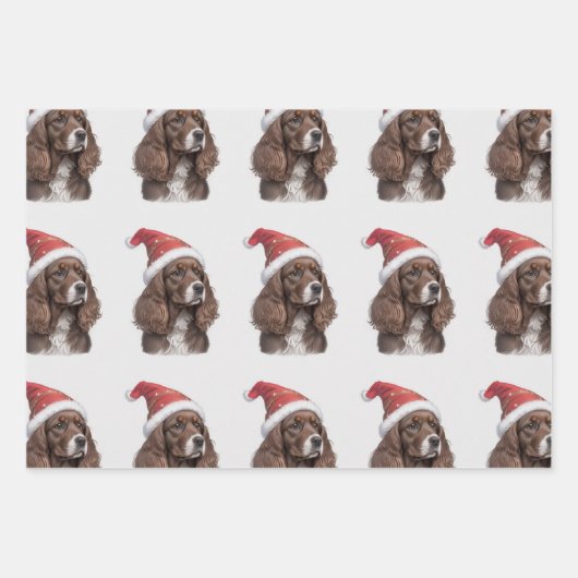Cocker-Spaniel-Weihenpapier Geschenkpapier Set (Vorderseite 3)