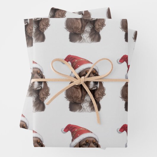 Cocker-Spaniel-Weihenpapier Geschenkpapier Set (Beispiel)