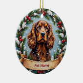 Cocker Spaniel Weihnachten Keramik Ornament (Rechts)